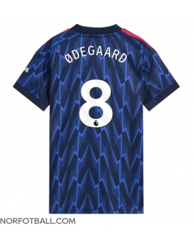 Billige Fotballdrakt Arsenal Martin Odegaard #8 Replika Bortedrakt Dame 2025-26 Kortermet